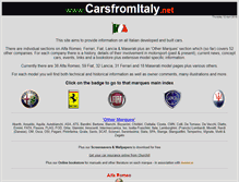 Tablet Screenshot of carsfromitaly.net